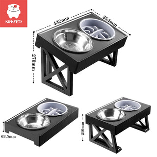 Kimpets  Double Bowls Stand 3 Adjustable Height