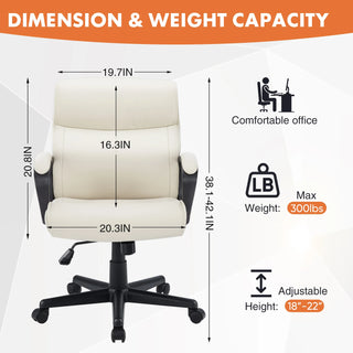 JHK Elite PU Leather Office Chair