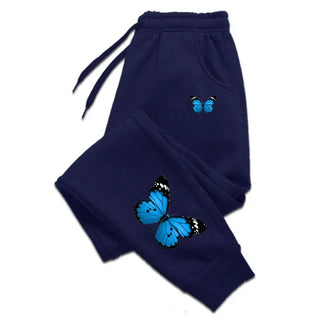 Women's Helenor Blue Butterfly Sweatpants