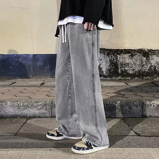 Men’s Korean Style High-Street Wide-Leg Jeans