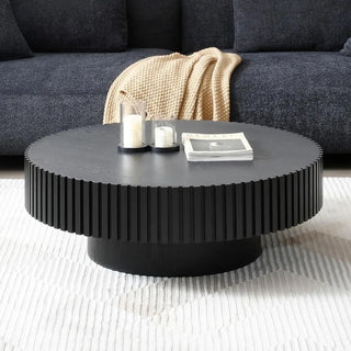 Fluted Wooden Coffee Table