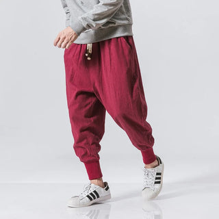 Men’s Linen Harem Pants – Oversized Casual