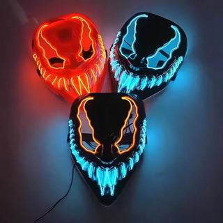 Venom/Carnage LED Mask – Full Face Glow Cosplay Party Prop