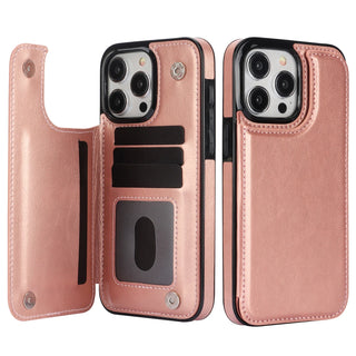 PU Leather Wallet iPhone Case with Card Slots, Magnetic Flip Cover, Stand Holder, Shockproof TPU Shell for iPhone 16E 16 15 14 13 12 11 SE XR X 8 7 Series