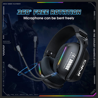 ONIKUMA GT808 Wireless Gaming Headset RGB Bluetooth 5.3 / 2.4G / 3.5mm with Mic