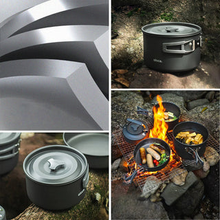 Camping Cooking Pot – Lightweight Aluminum Alloy with Folding Handle