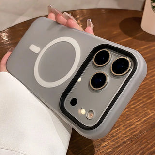 Luxury 2-in-1 Magnetic Shockproof iPhone Case, Soft TPU Silicone MagSafe-Compatible Wireless Charging Cover for iPhone 17 16 15 14 13 12 11 Series
