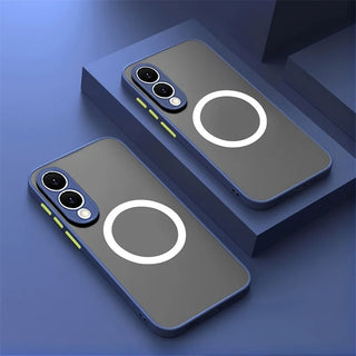 Matte Magnetic Samsung Galaxy Case, Frosted Translucent Shockproof Cover