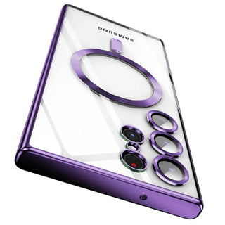 Magsafe Magnetic Plated Transparent Samsung Galaxy Case