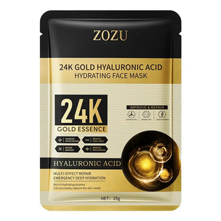 24K Gold Hyaluronic Acid Hydrating Facial Mask (10-Piece Set)