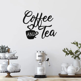 Metal Coffee And Tea Wall Decoration