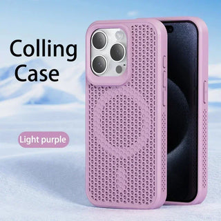 Honeycomb Cooling Magnetic iPhone Case – Breathable Heat-Dissipation Hard Cover for MagSafe