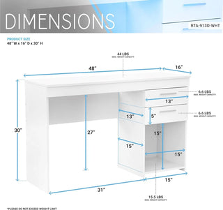 Techni Desk with Storage & Drawers