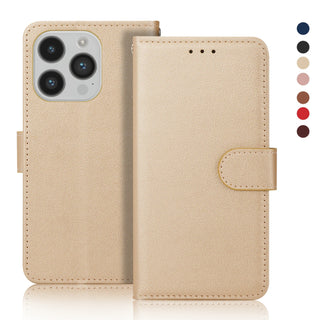 Anti-Theft Leather Wallet Case with Lanyard for iPhone