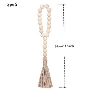 RusticCharm Wood Bead Garland