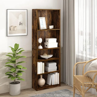 Furinno Jaya Simply Home 5-Tier Adjustable Shelf Bookcase