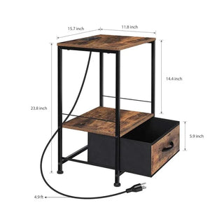 Juvanth Style End Table with Charging Station and Outlets