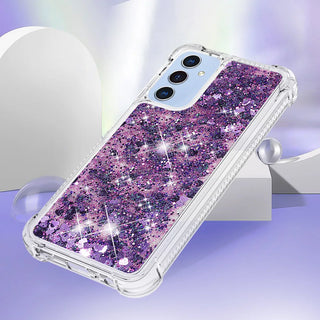 Liquid Glitter Quicksand Samsung Galaxy Case – Shockproof Clear Bumper Cover with Floating Sparkle