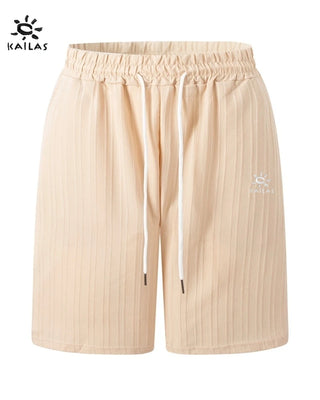 KAILAS Men’s Embroidered Logo Casual Shorts – Summer-Ready Style for Beach, Travel, and Everyday Comfort