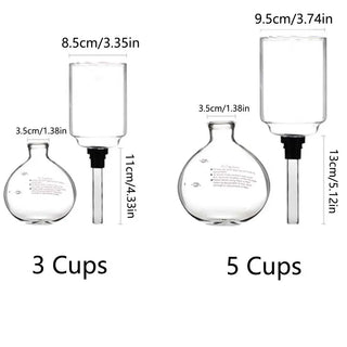 5-Cup Heat-Resistant Glass Siphon Coffee Maker – Vacuum Brewer with Reusable Cloth Filter & Burner