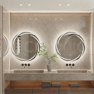 LUVODI Luxe Circle LED Anti-Fog Bathroom Mirror