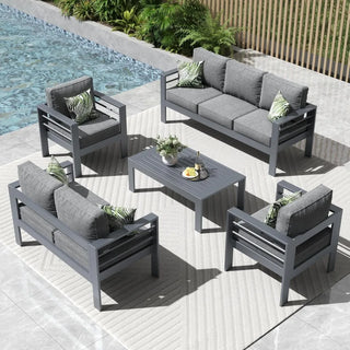 Elevate 5-Piece Aluminum Patio Conversation Set