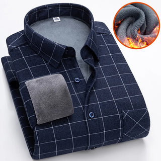 Men's Business Thickend Fleece Shirt