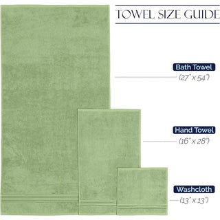 Luxury Sage Green 6-Piece Turkish Cotton Towel Set – Ultra Soft, Plush & Quick-Dry | 680 GSM | Oeko-Tex Certified
