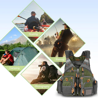 Lixada Outdoor Fishing Vest – Multifunctional Life Jacket with Storage & Safety Features