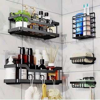 ZHOHO TANT 5-Pack Adhesive Shower Caddy Set