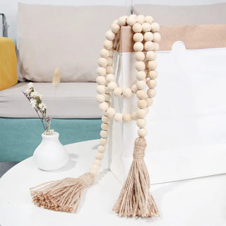 RusticCharm Wood Bead Garland