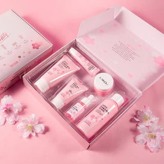 6pcs Sakura Skin Care and Facial Cleanser