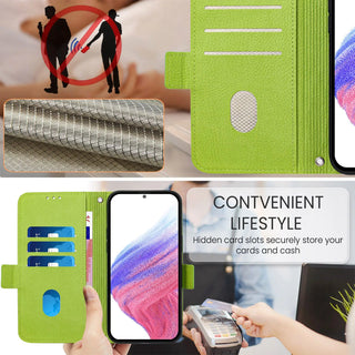 Floral Leather Wallet Case for iPhone – Flip Cover with Card Slots, Stand & Magnetic Closure