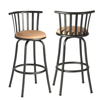 3-Piece Brown Swivel Bar Stool Set – 29"