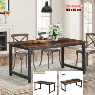 Tribesigns Industrial Dining Table – Rectangular Kitchen Table for 6–8 People