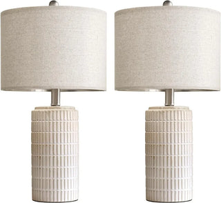 PoKat 23" Modern Ceramic Table Lamp Set of 2