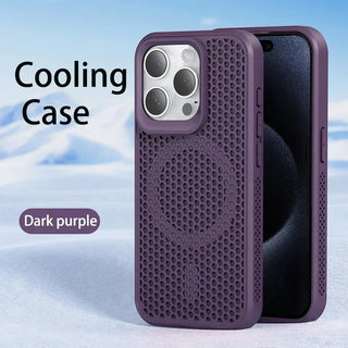 Honeycomb Cooling Magnetic iPhone Case – Breathable Heat-Dissipation Hard Cover for MagSafe