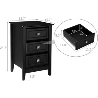 Ameriwood 3-Drawer Nightstand Set