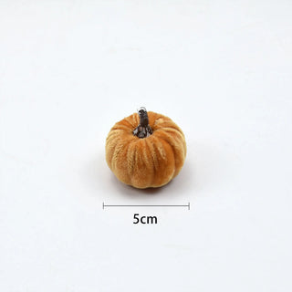 Velvet Artificial Pumpkin Decor – 10pcs Set