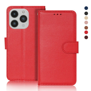Anti-Theft Leather Wallet Case with Lanyard for iPhone