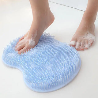 Exfoliating Foot Brush & Back Scrubber with Suction Cups - Deep Cleansing Shower Foot Massager