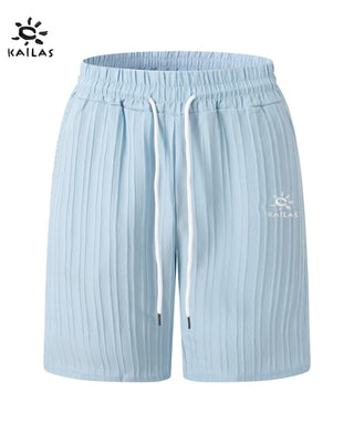 KAILAS Men’s Embroidered Logo Casual Shorts – Summer-Ready Style for Beach, Travel, and Everyday Comfort