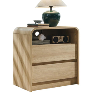 Aitjunz Modern Morocco Nightstand with Charging Station