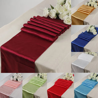 Satin Banquet Table Runners 12x108in