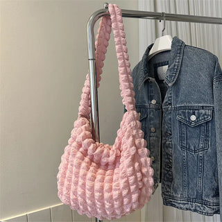 Crossbody Bag with Pleated Design