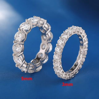 Luminous Moissanite Eternity Row Ring