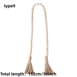 RusticCharm Wood Bead Garland