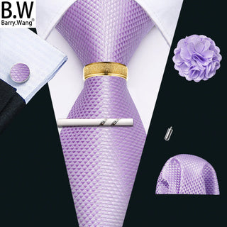 Barry.Wang Silk Ties, Hanky, Cufflink, Brooch and Ring Sets