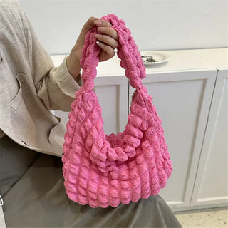 Crossbody Bag with Pleated Design