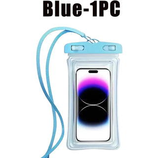 Universal Waterproof Floating Phone Pouch, Clear Touchscreen Smartphone Bag with Neck Lanyard for Swimming, Beach, Pool, Boating, Kayaking, Travel, and Summer Water Activities